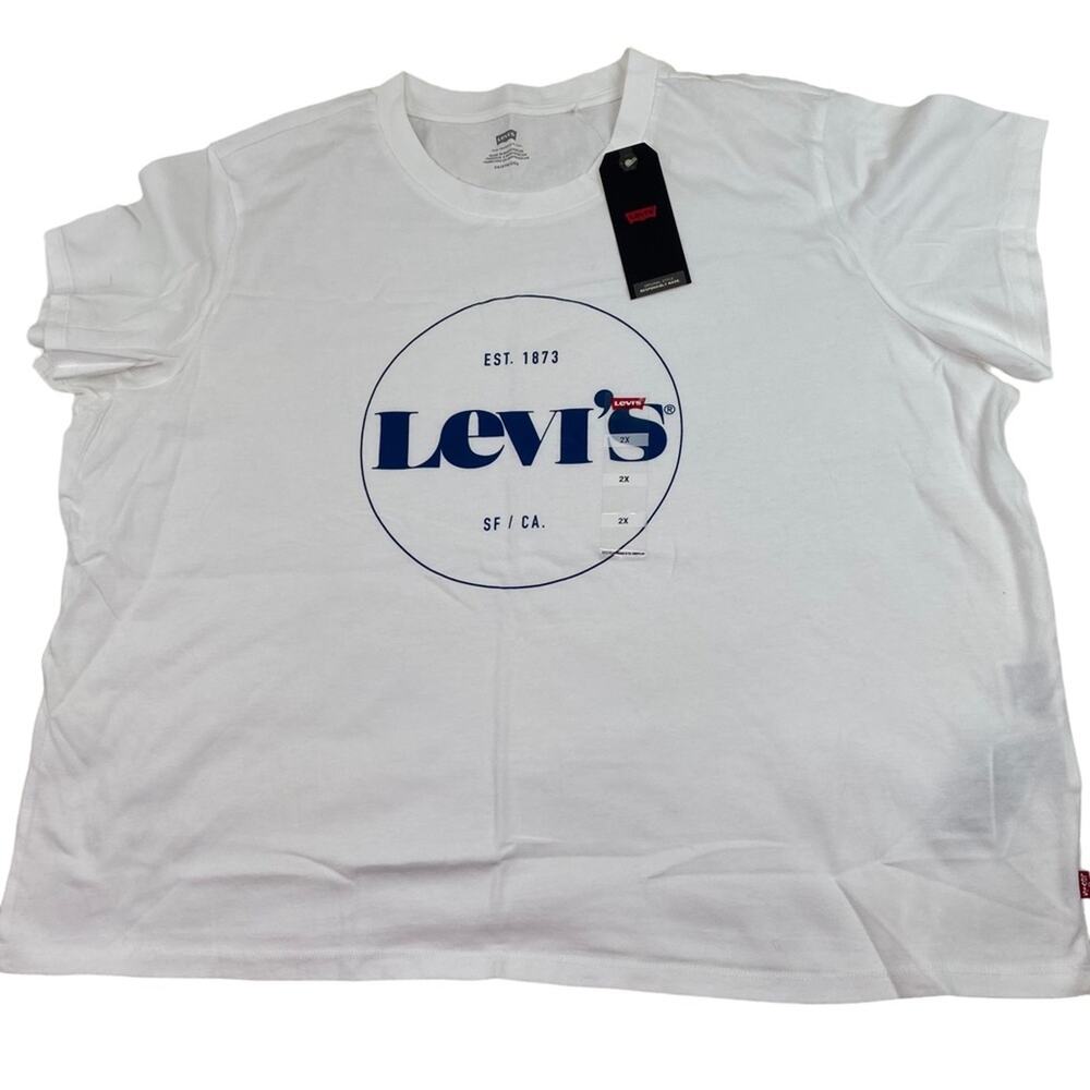Levi's Women's Logo Graphic Tee Size White 2X NWT